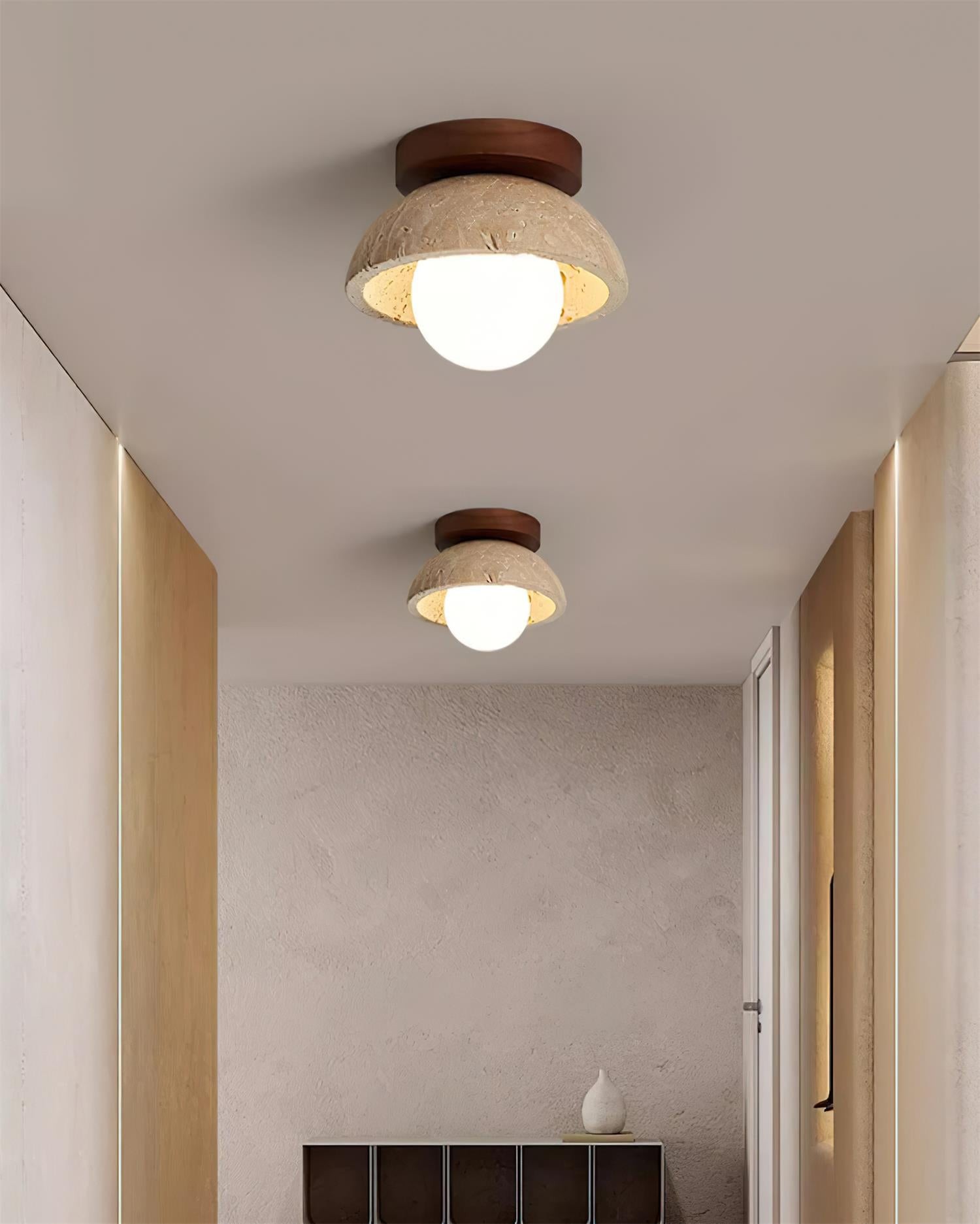 Wabi-Sabi Style Travertine Ceiling Light K592