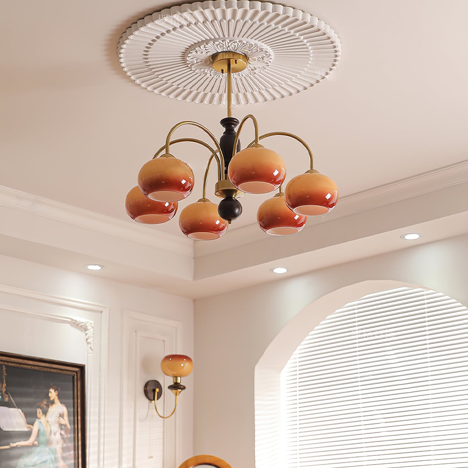 Retro Bauhaus Arch Chandelier K231