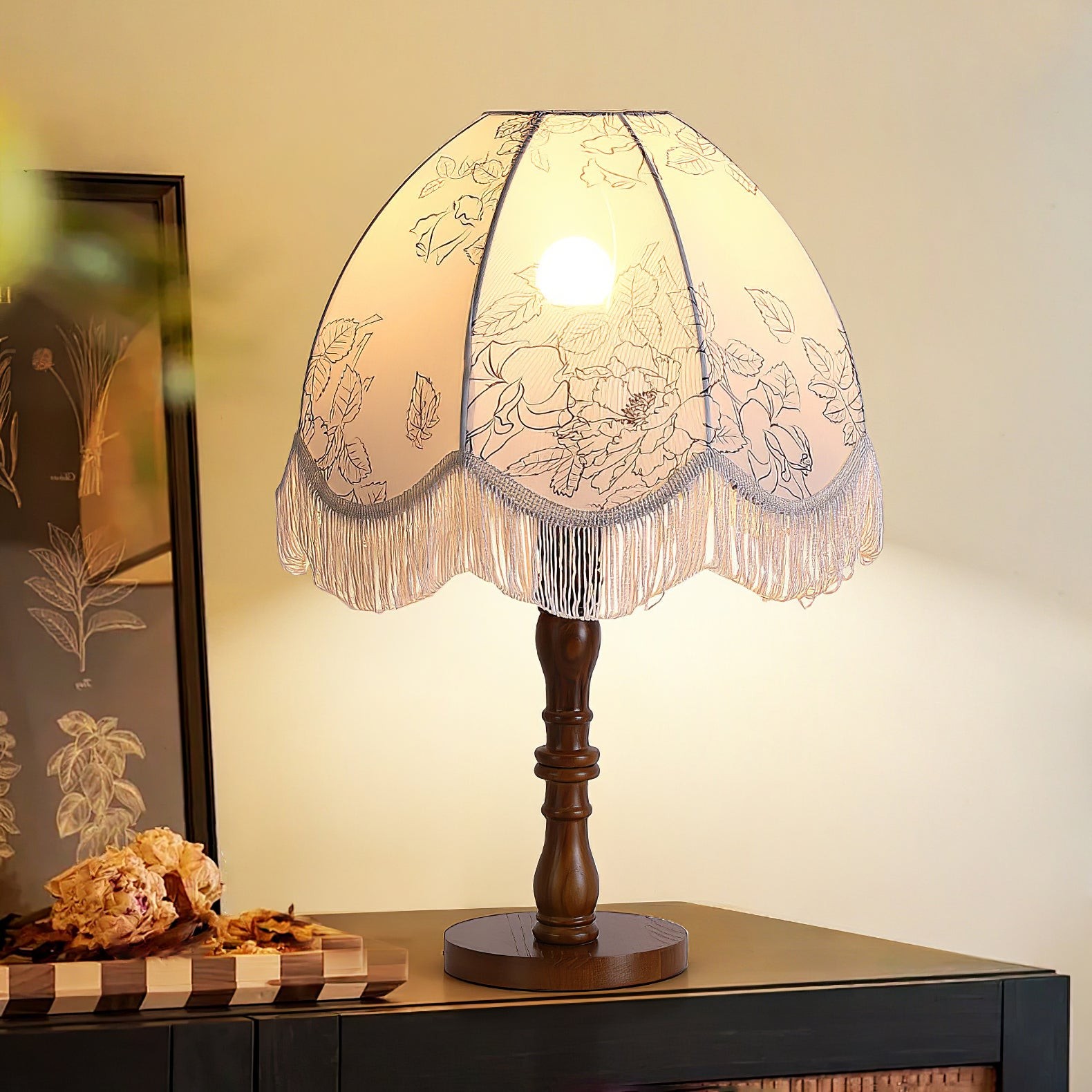 Luxury Printed Tassel Table Lamp K607