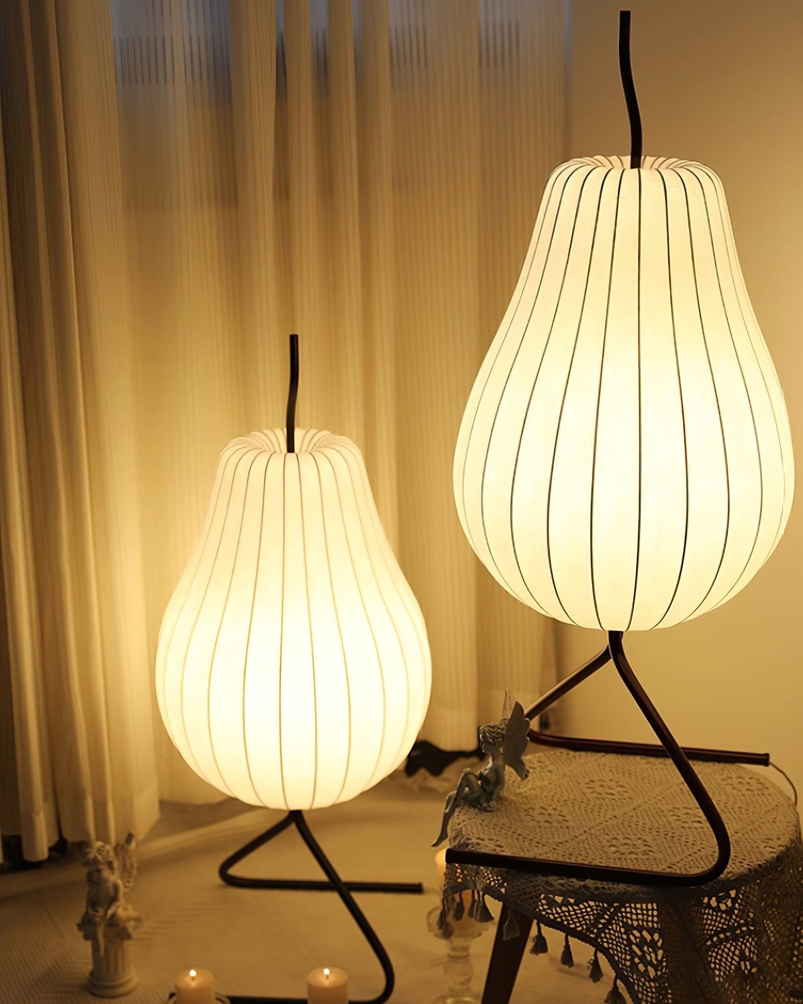 Pear-shaped Shite Floor Lamp Suitable For Living Room K581