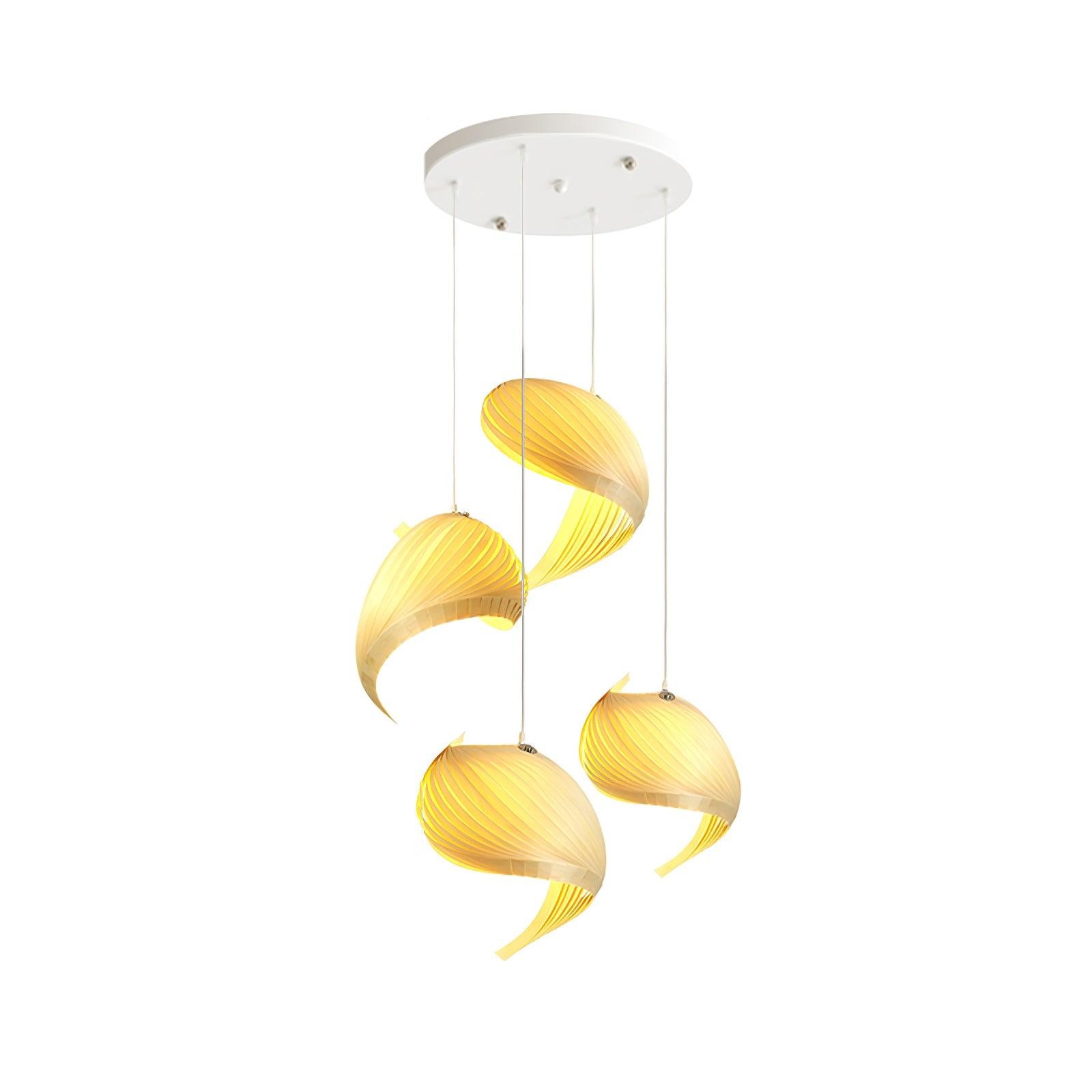 Nautilus Wing Wood Veneer Pendant Light