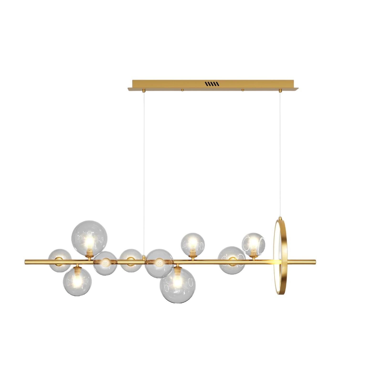 Linear Glass Globe Circle Island Pendant Lamp K124