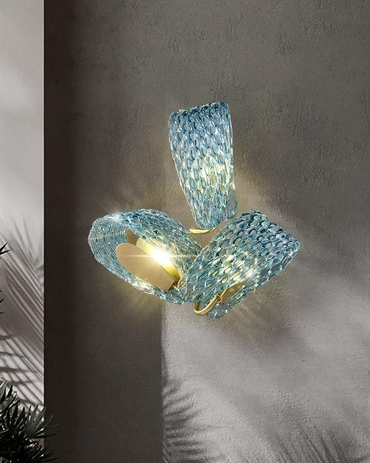Creative Light Luxury Blue Ribbon Wall Lamp K265