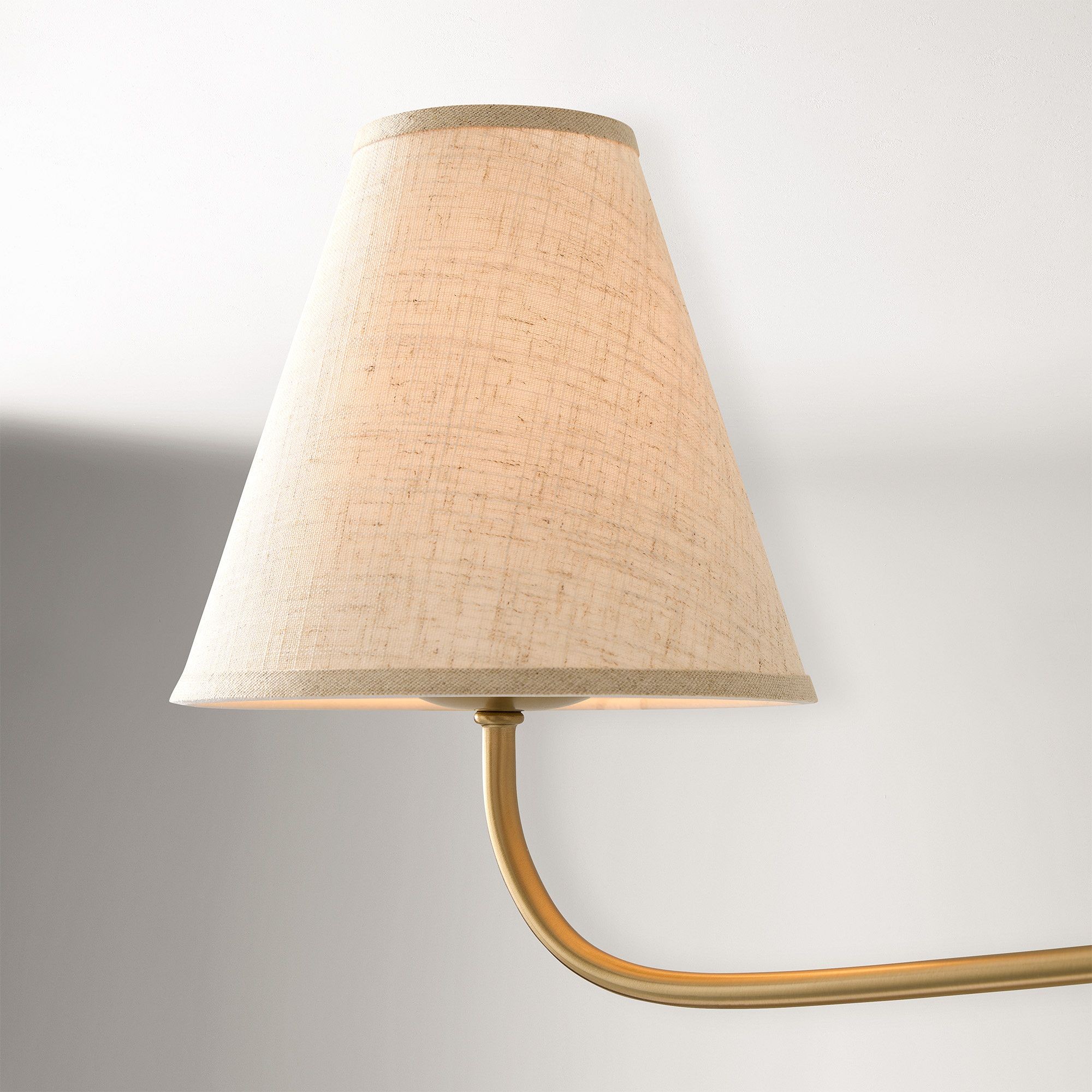 Fibura Modern Multi-Light Chandelier – Sleek 2 or 6-Light Design with Linen Shades K1407