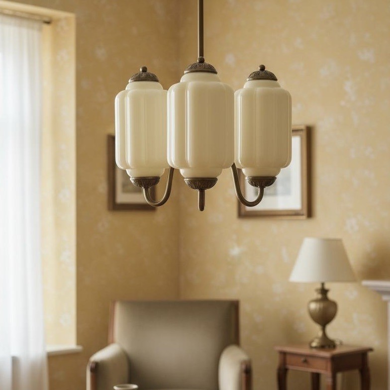 3 Lights Eloise Glass Chandelier for Living Room K947