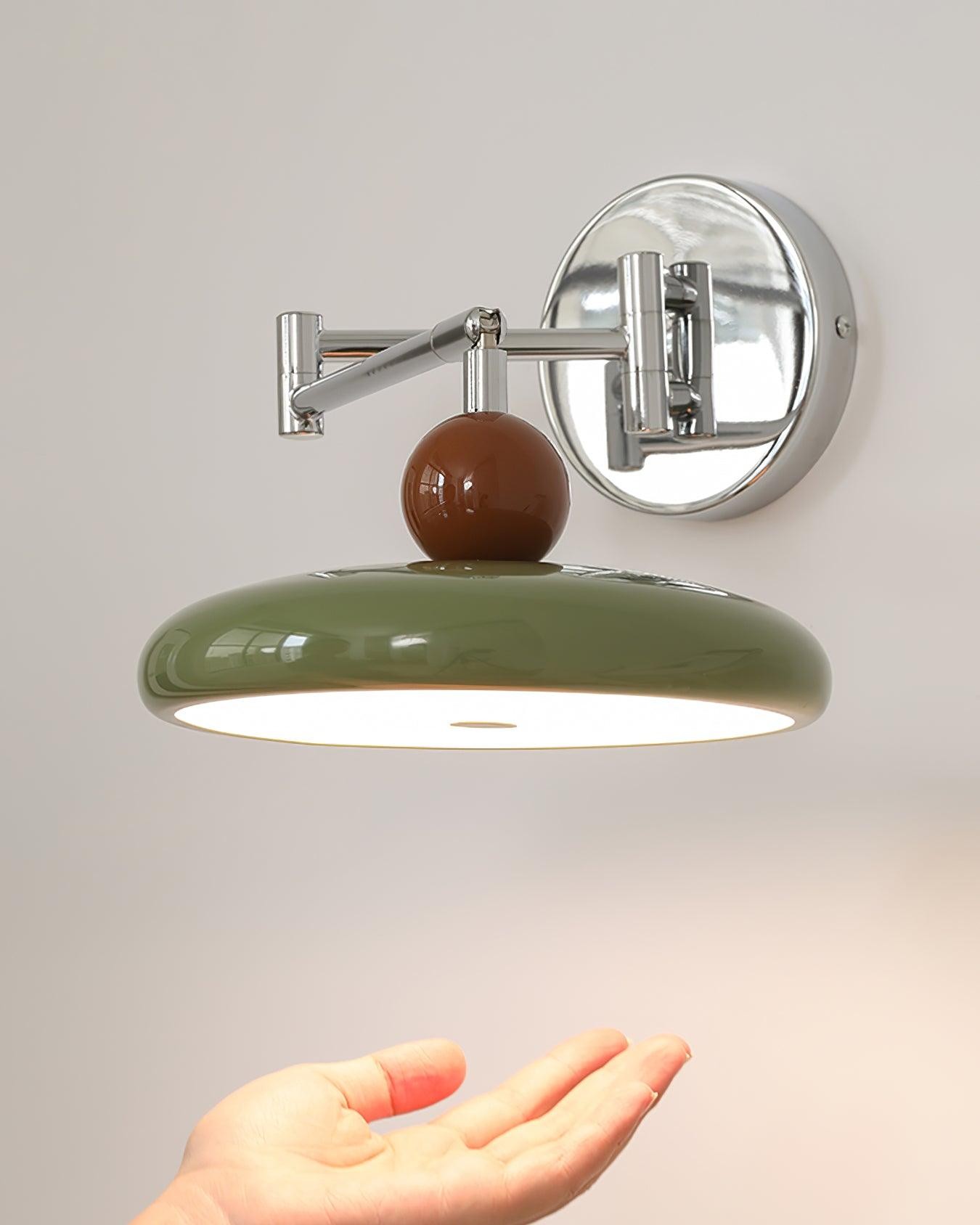 Cream Style Adjustable Swing Arm Disc Reading Wall Lamp K460