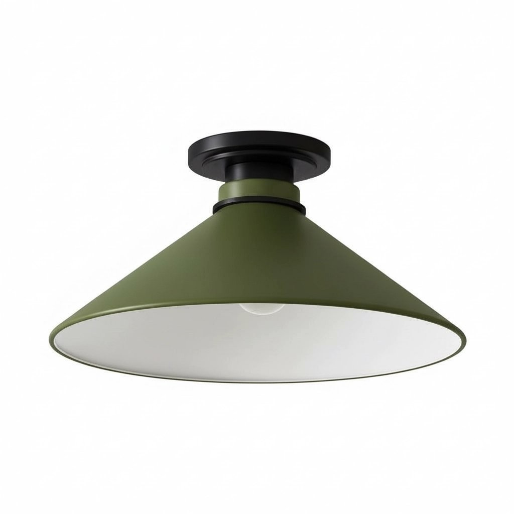 Aurenza Simple Flush Mount – Metal and Glass Ceiling Light for Any Room K1138