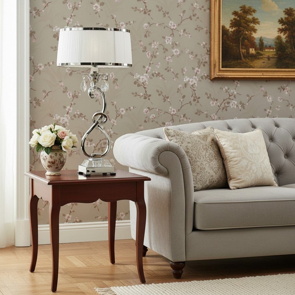 Talonis Decorative Crystal Table Lamp - Curved Metal Style for Home Interiors K1919