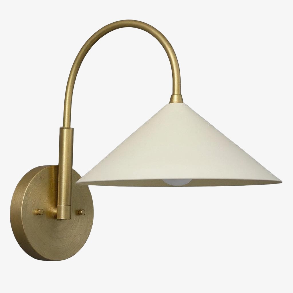 Curva Curved Metal Wall Sconce - Elegant Vintage Wall Lamp for Bedroom K1532