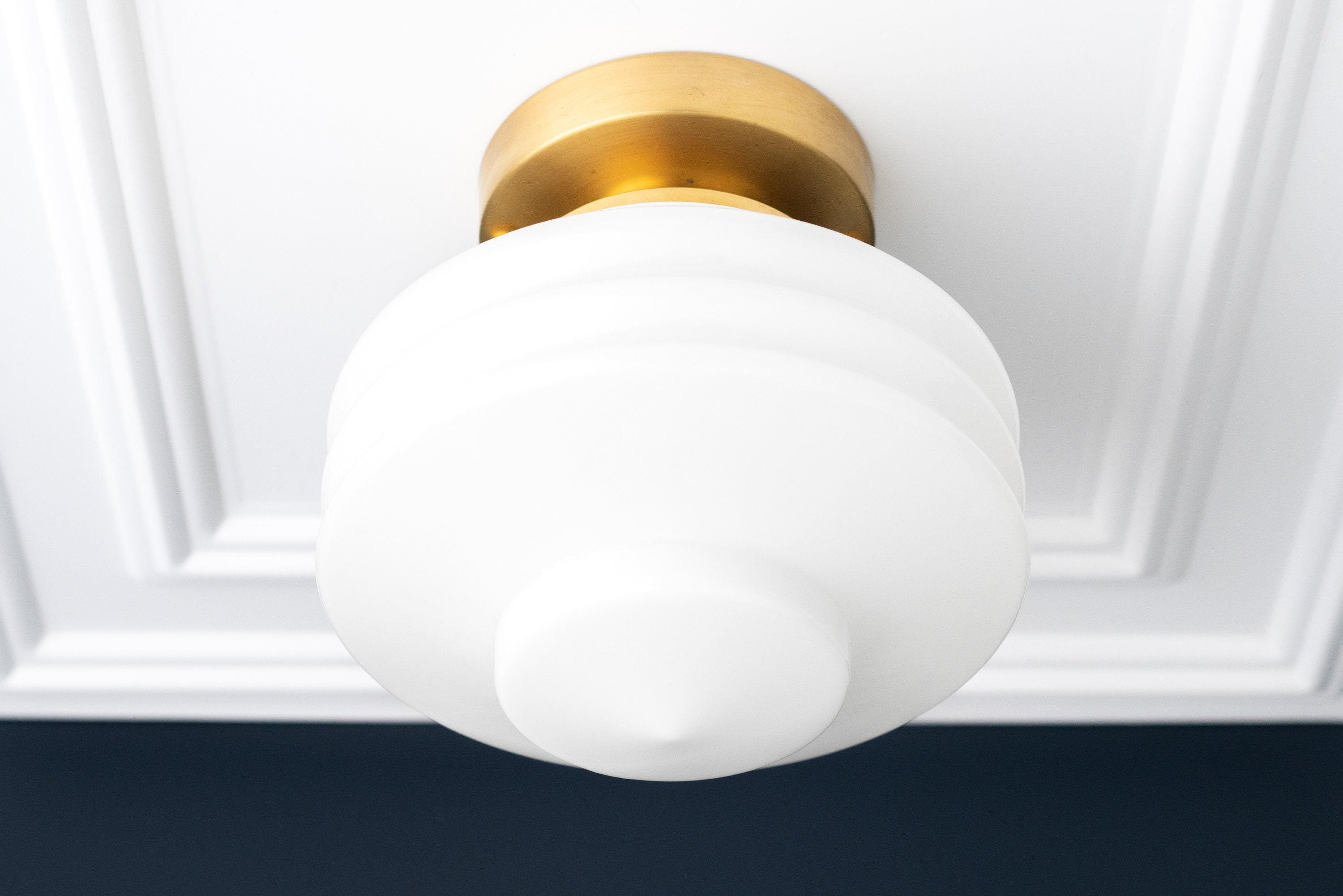 Geotower Glass Art Deco Ceiling Light - Glass Globe - Elegant Home Fixture K1480