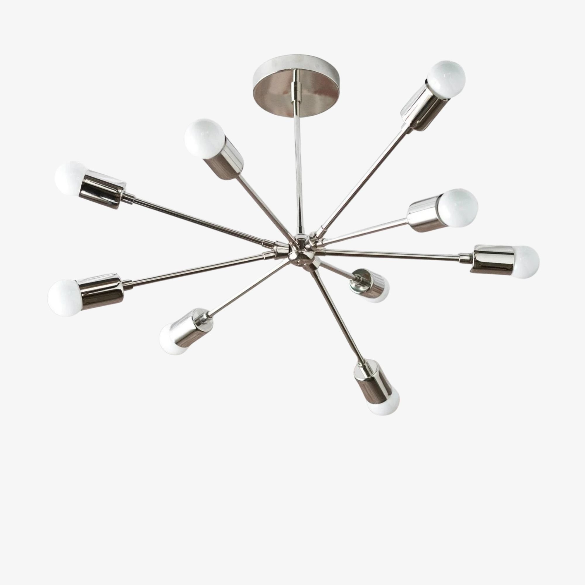 Mobilux Line Mid Century Sputnik Chandelier - Modern Brass Ceiling Light K1141