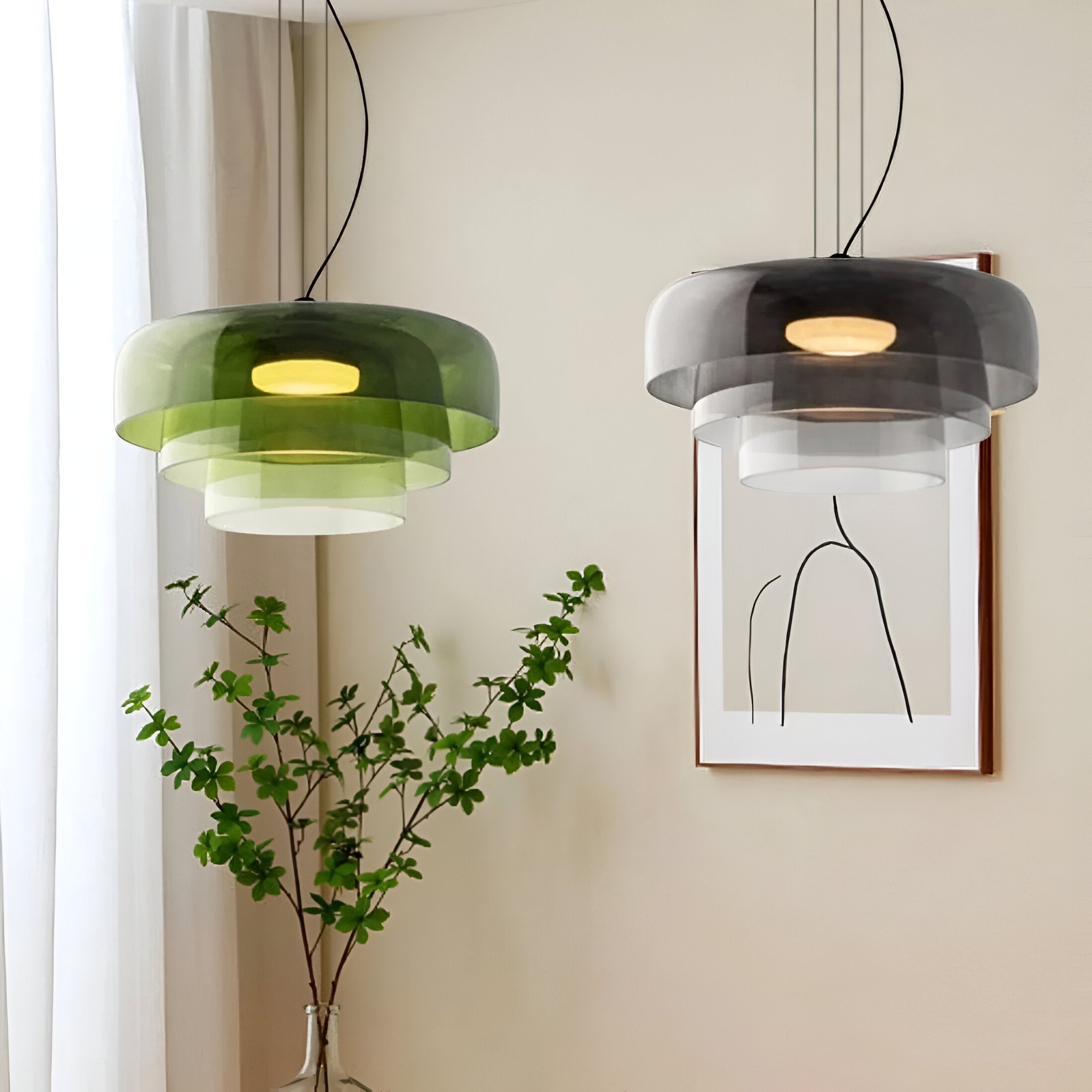 Nordic Celestial Glass Pendant Light D908