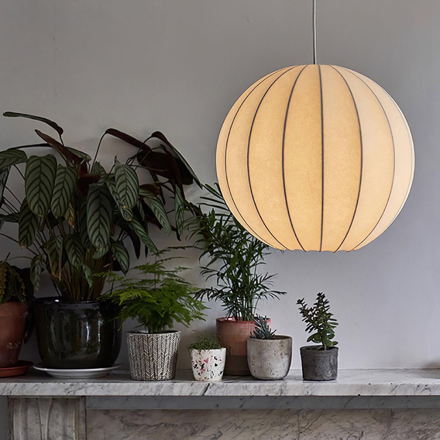 Creative Japanese Minimalist Silk Pendant Lamp For Restaurant K438