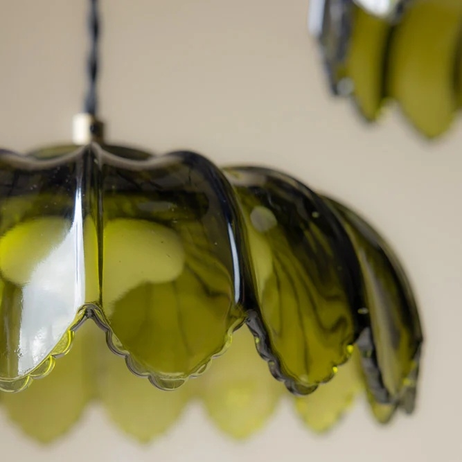 Aridia Palm Leaf Cluster Pendant Light Artistic Glass Pendant for Hallway Kitchen and Lounge K2318