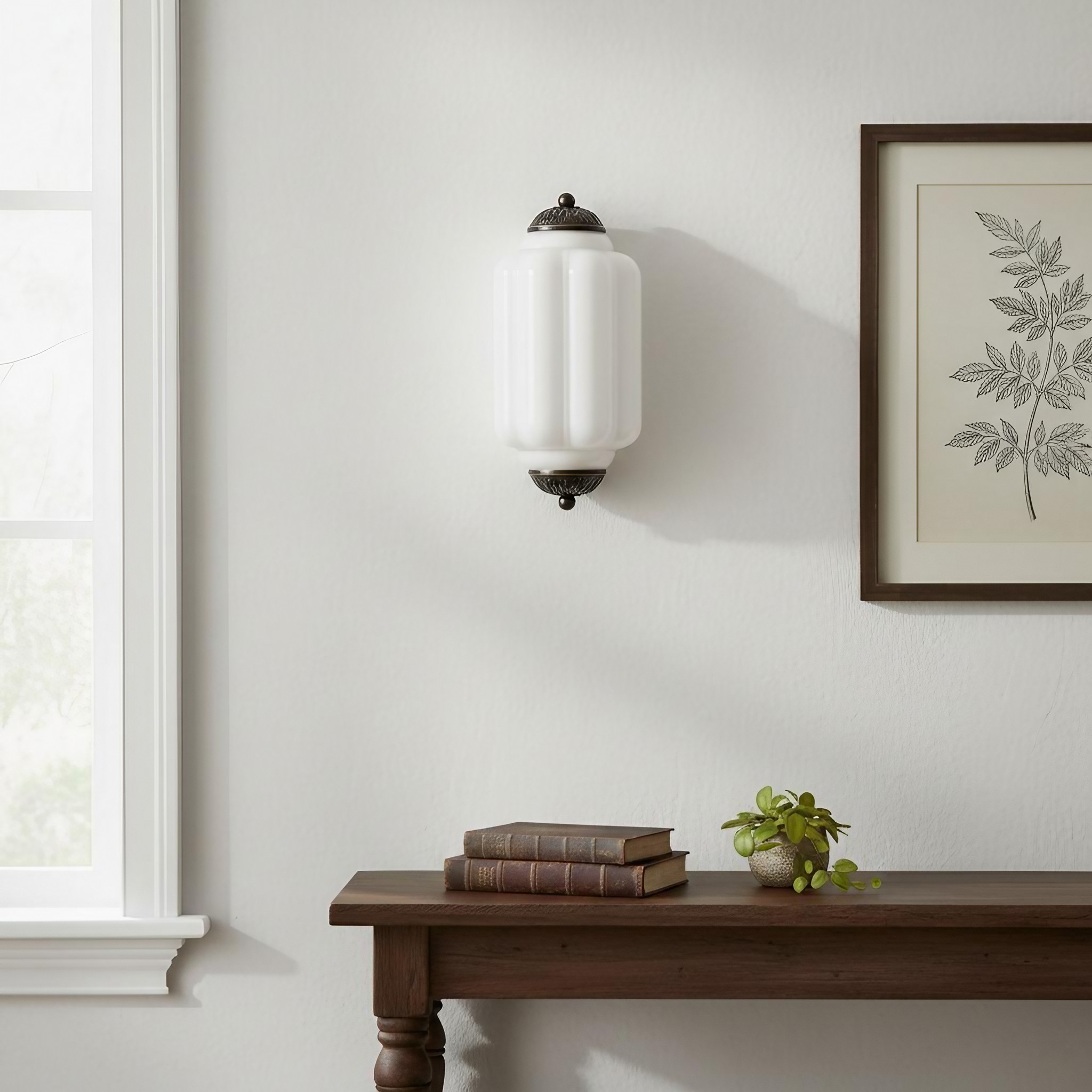 Eloise Long Pumpkin Retro Glass Recessed Wall Lamp K865