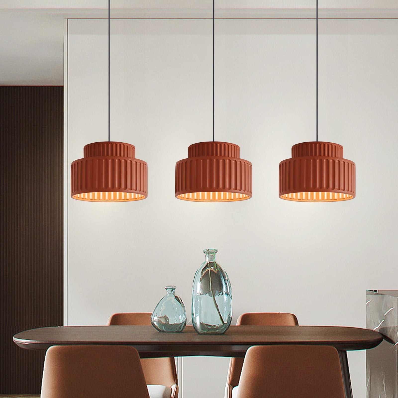 Nordic Cream Style Resin Bowl Pendant Light K177