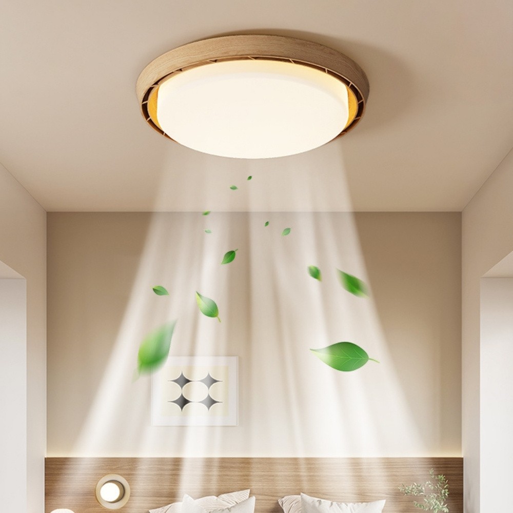 Nordic Quiet Bladeless Led Ceiling Fan Light For Bedroom K1102