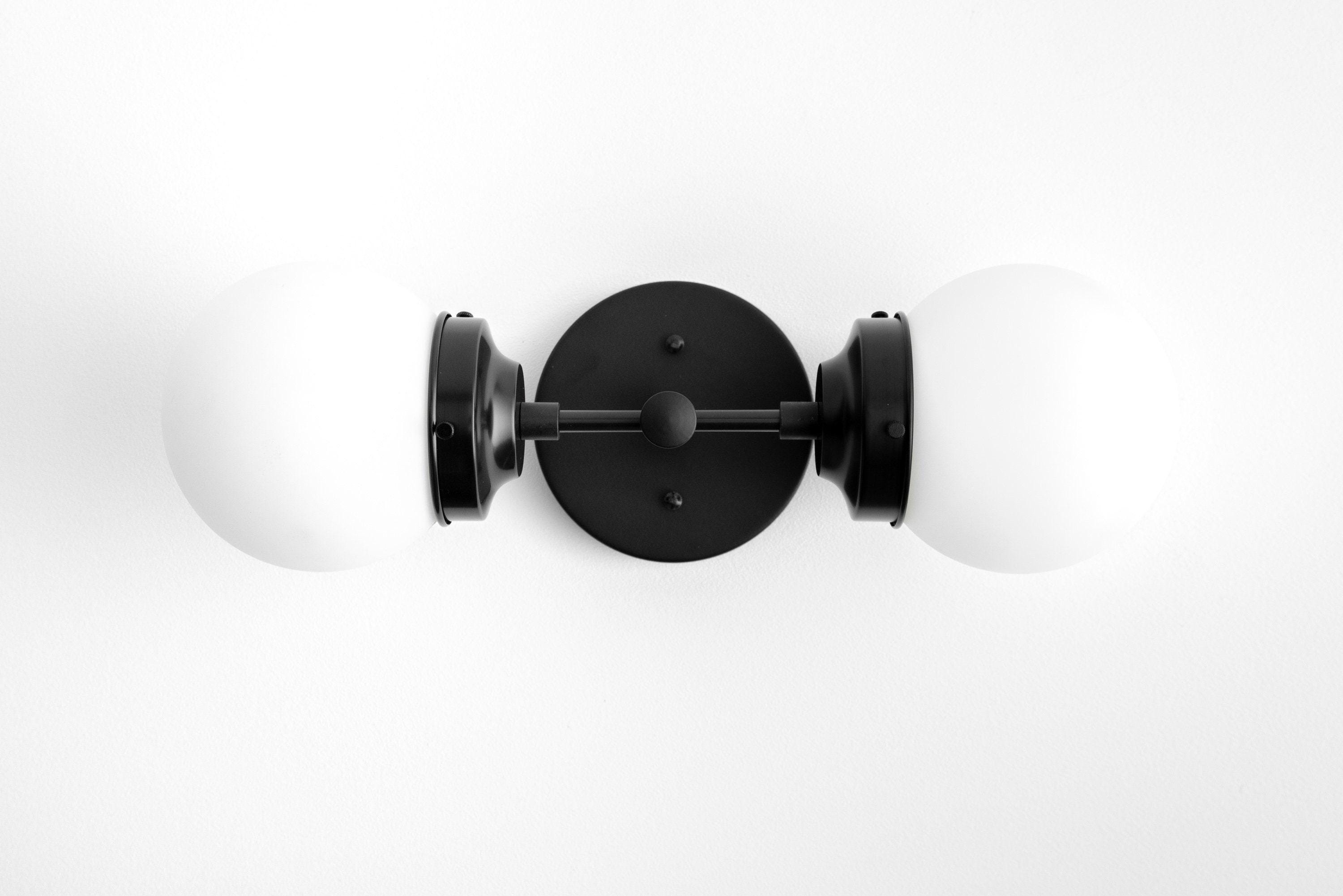 Lumio Globe Modern Geometric Sconce - Two Light Bathroom Vanity Lighting K1488