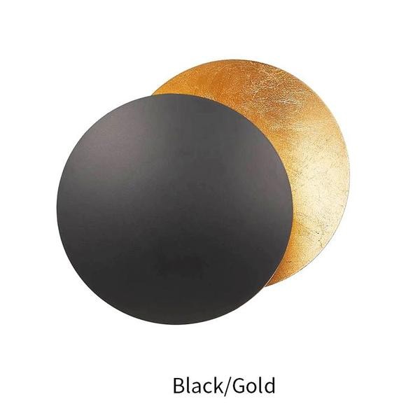 Elegant Round Lederam Wall Lamp - Modern Metallic Wall Light for Living Room