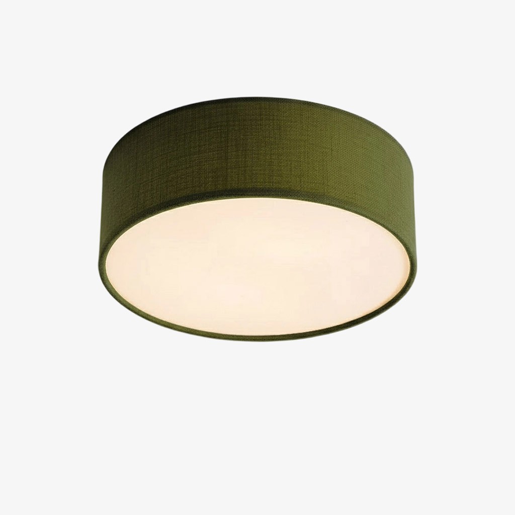 Dumora Elegant Linen Drum Flushmount – Modern Ceiling Light for Every Room K1289