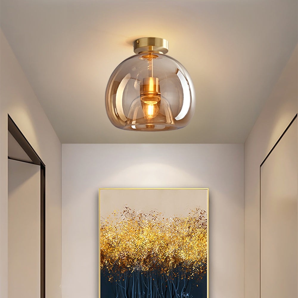 Retro Bubble Concave Glass Ceiling Lamp K750