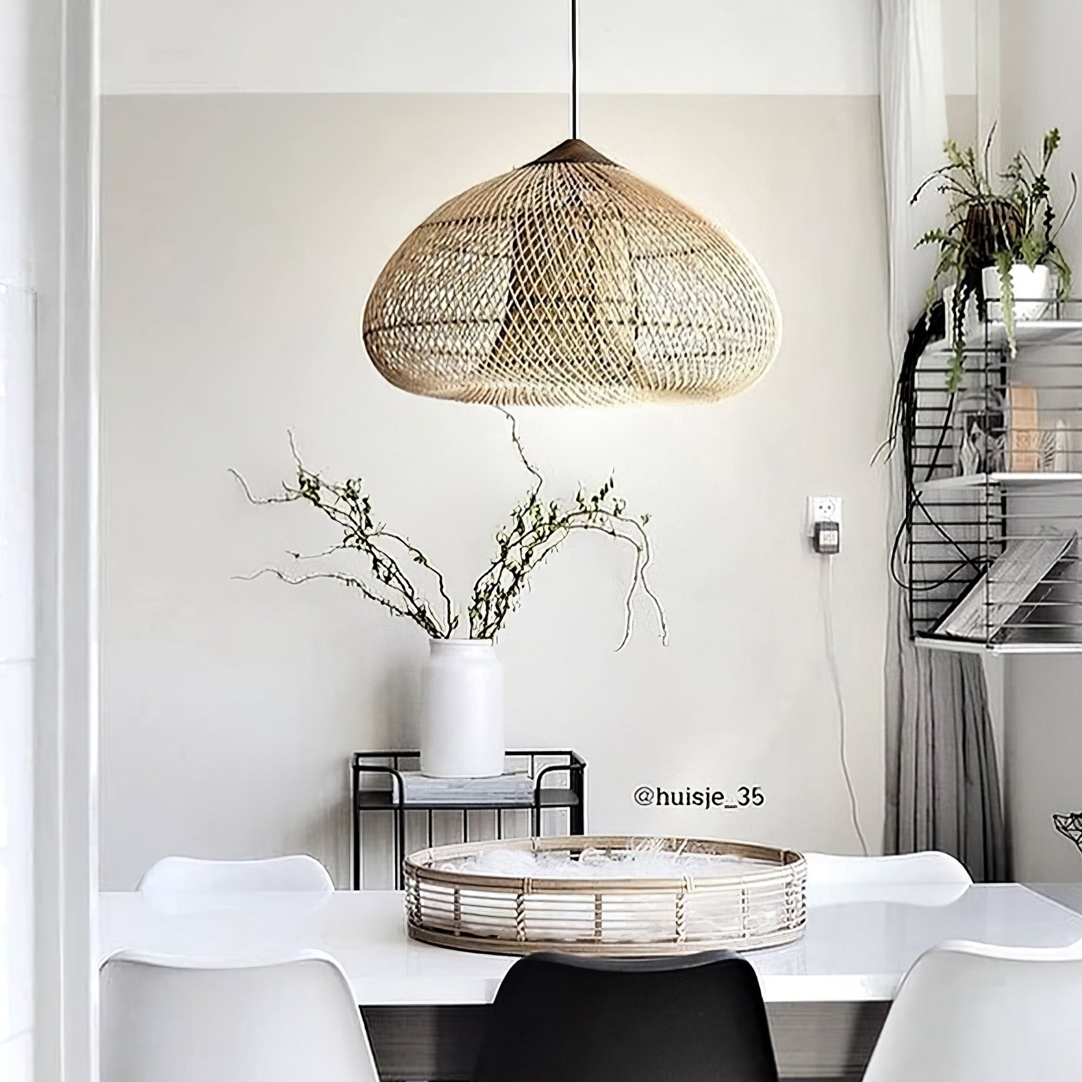 Harp Braided Rattan Pendant Lamp K1175