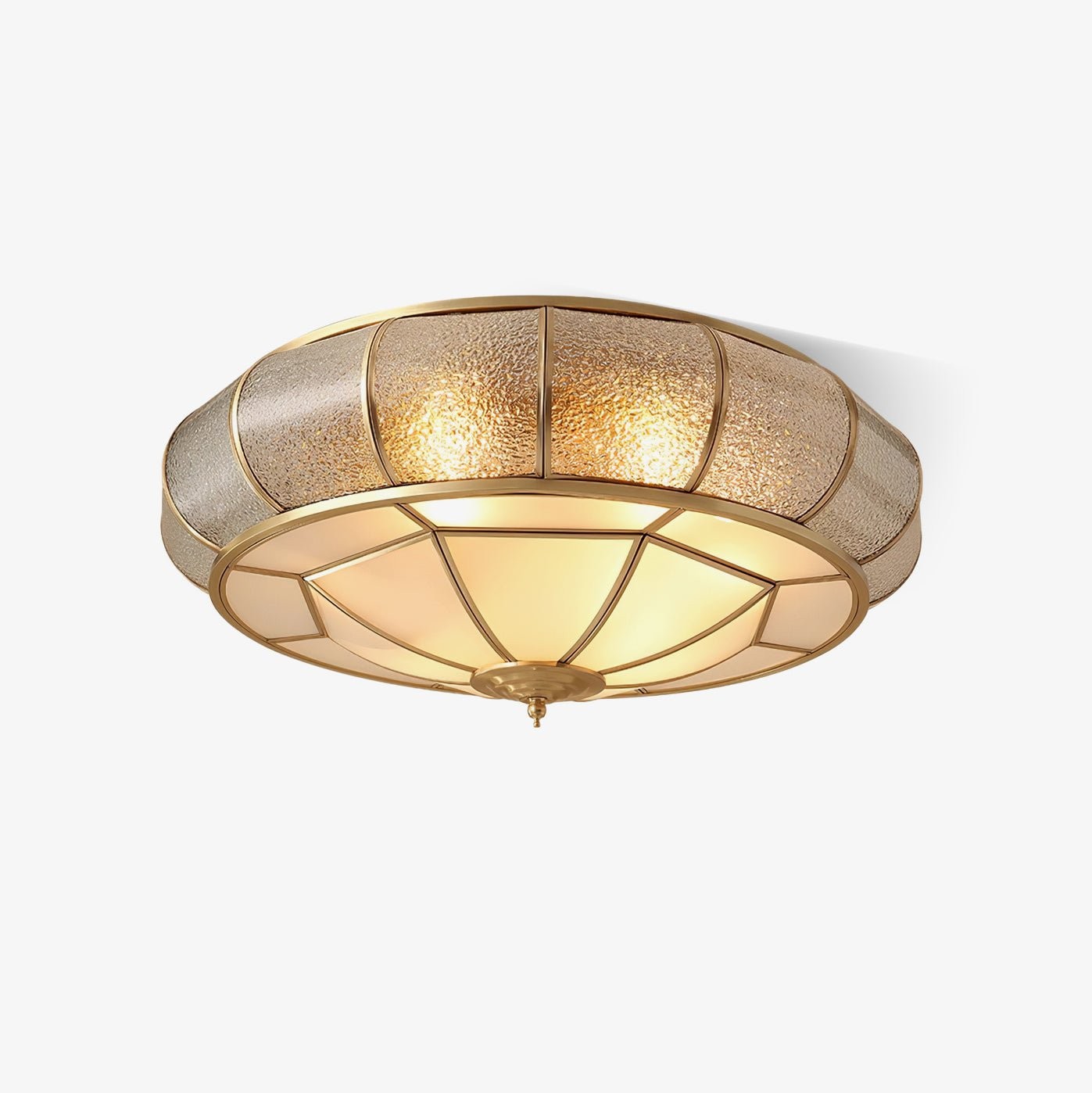 Round Textured Glass Ceiling Light K650