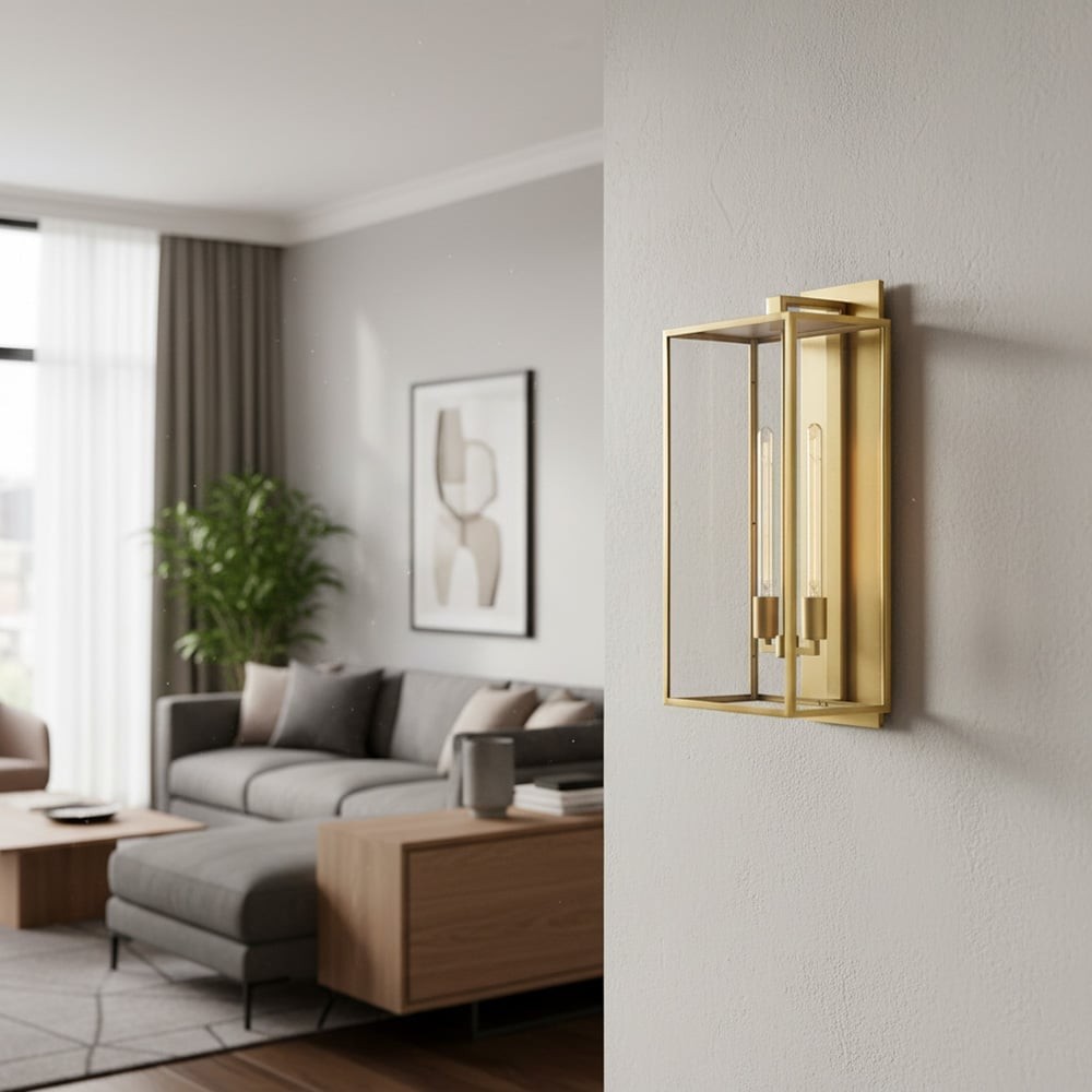 Classic Beckman Vintage Wall Sconce - Steel & Glass Linear Design K1589