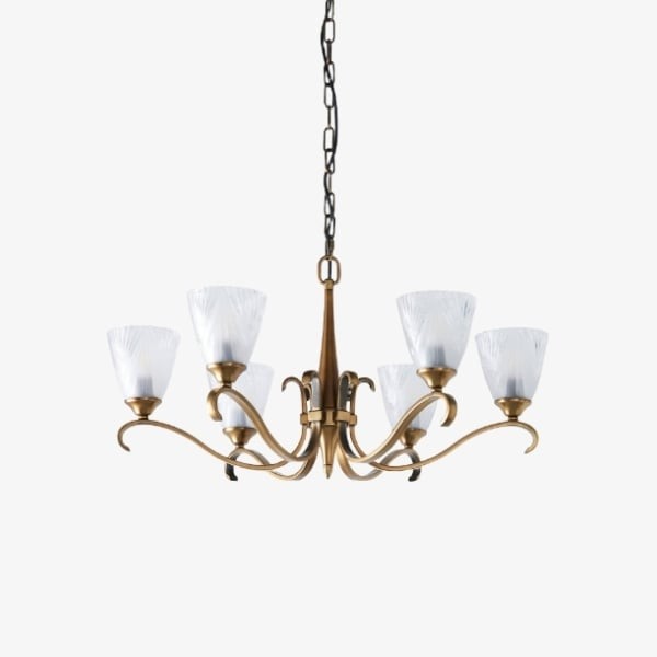Lunetal Multi-Light Chandelier Crystal Accents Brass Finish - Modern Luxury for Dining Room K1895