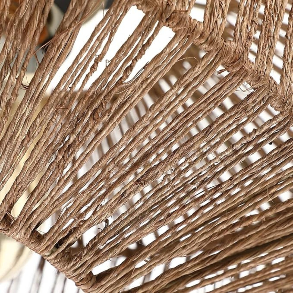 Woven Lantern Boho Radiance Rattan Ceiling Light D846