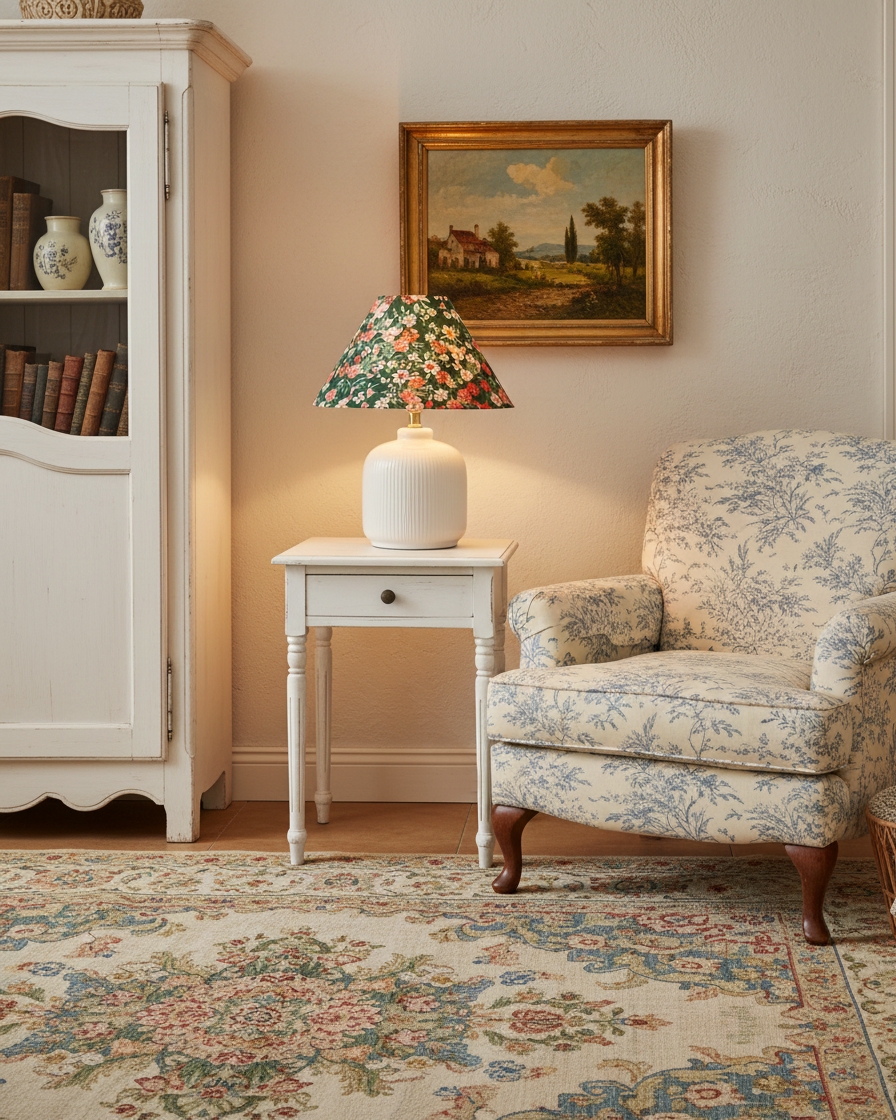 Evergreen Floral Table Lamp D327