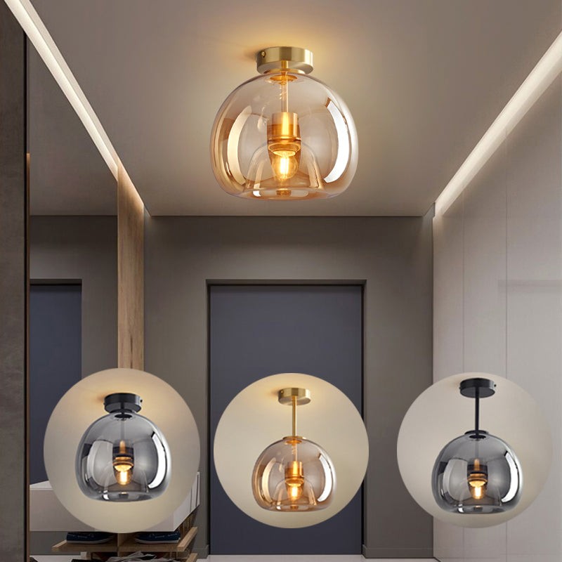 Retro Bubble Concave Glass Ceiling Lamp K750