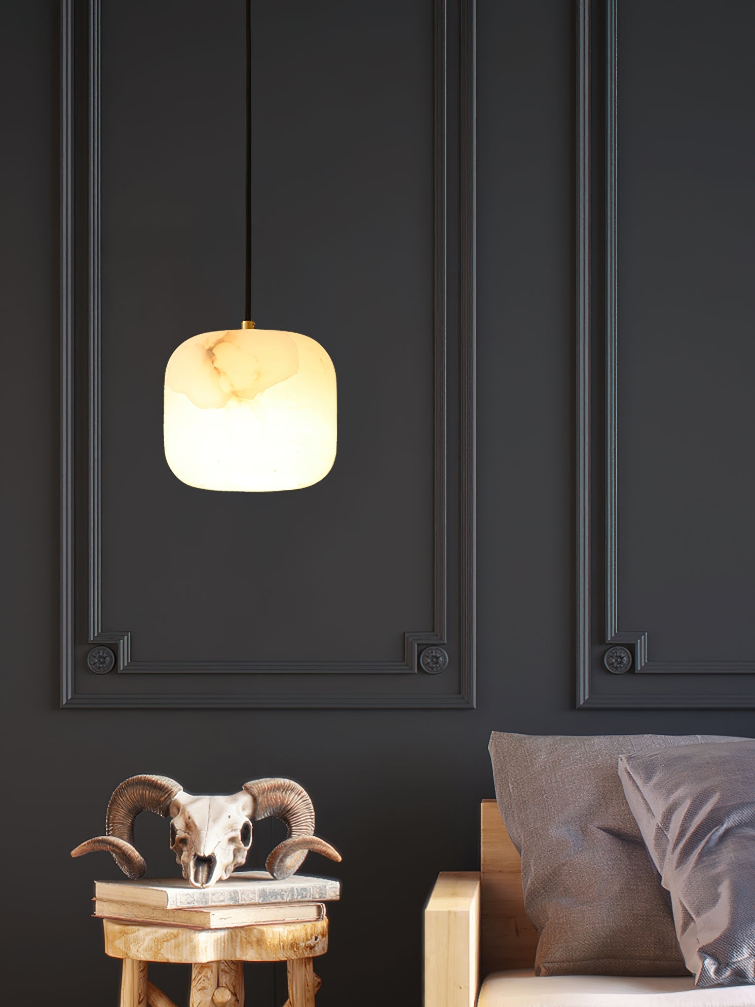 Alabaster Bedside Pendant Light D423