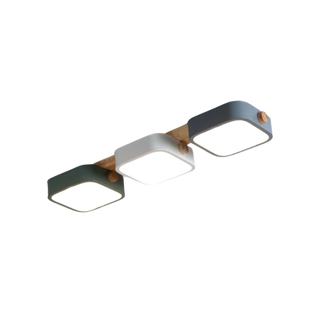 Nordic Multi Square Wood Led Celing Light K941