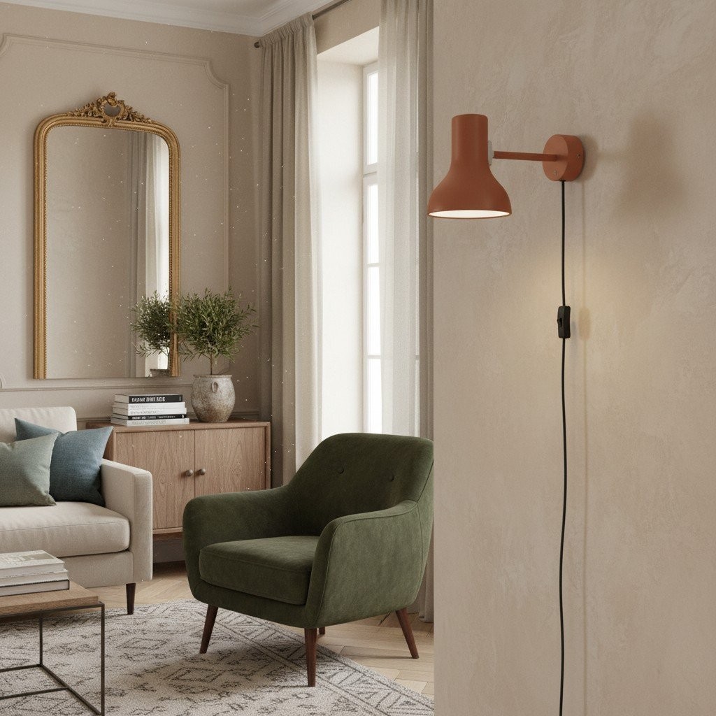 Modryx Modern Minimalist Wall Light - Adjustable Head for Reading and Accent Lighting K2115