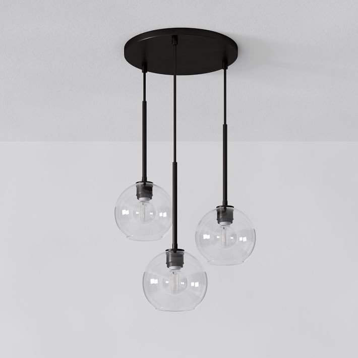 Selvion Minimalist Crystal Chandelier - Handcrafted Glass Sculptural Lighting Fixture K1220
