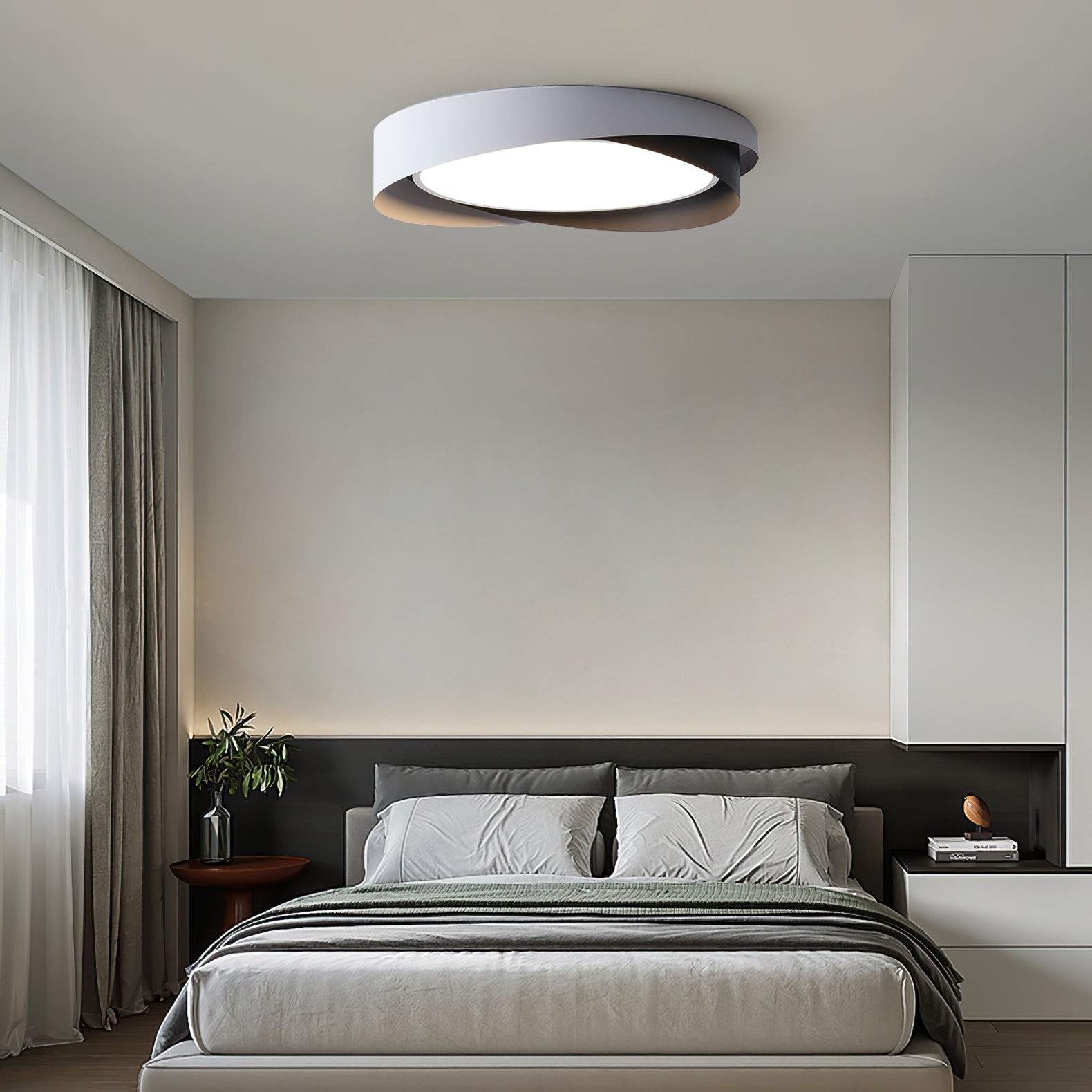 Nordic Style Modern Minimalist Wave Pattern Ceiling Lamp K611