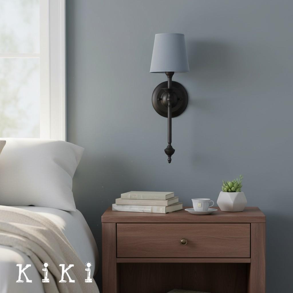 Arcuma Fabric Wall Sconce - Modern Copper Wall Light for Hallway K2353