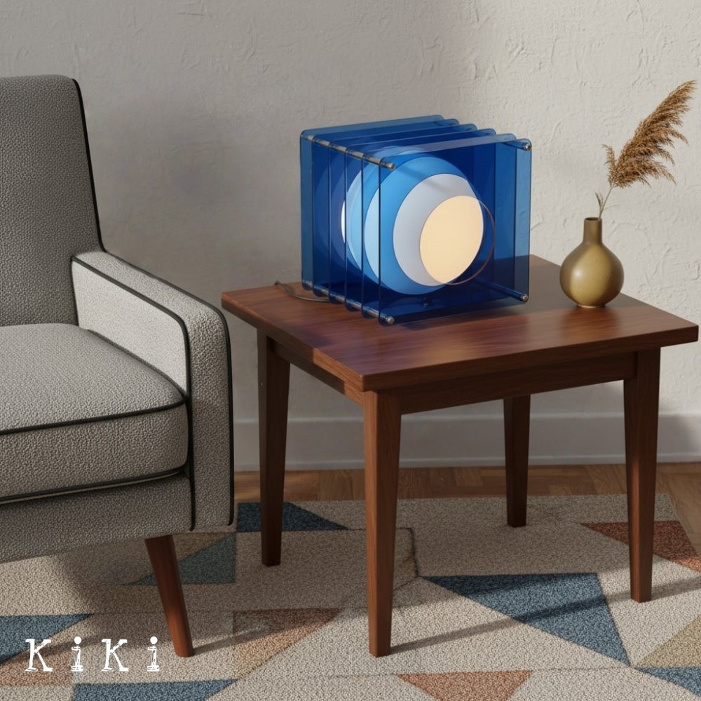 Afterglow Geometric Cube Sphere Table Lamp - Modern Acrylic Accent Light for Bedroom Decor K2078