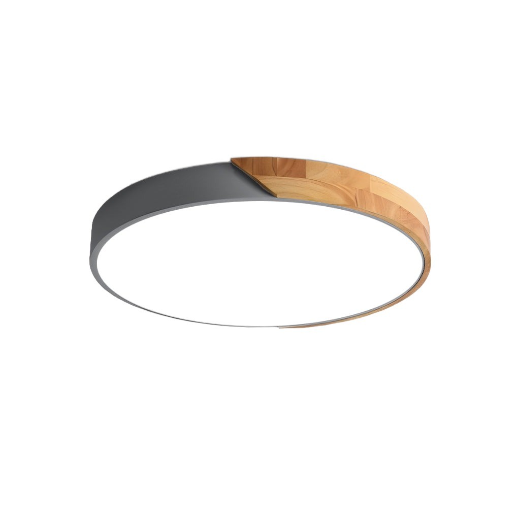 Modern Wooden Slim Round Led Ceiling Light K171