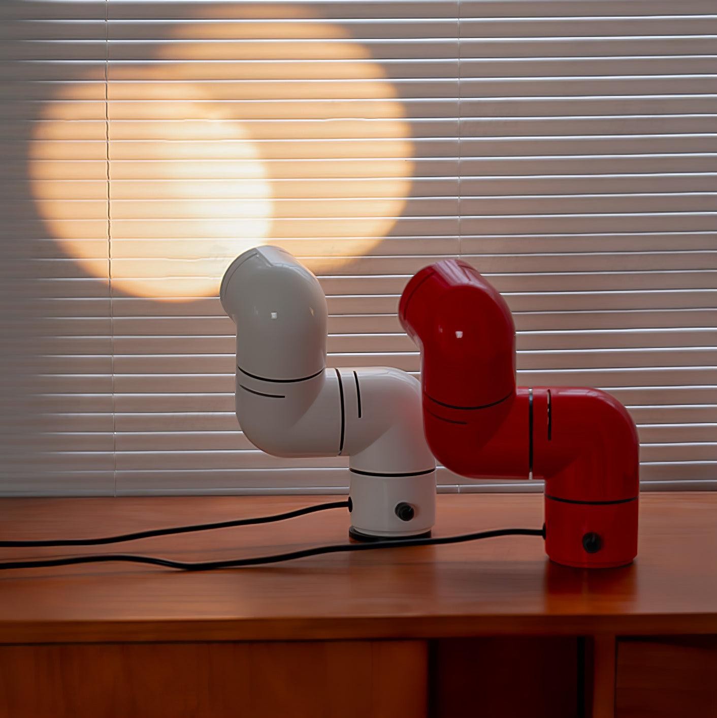 Red Tubular Table Lamp Suitable For Bedroom K686