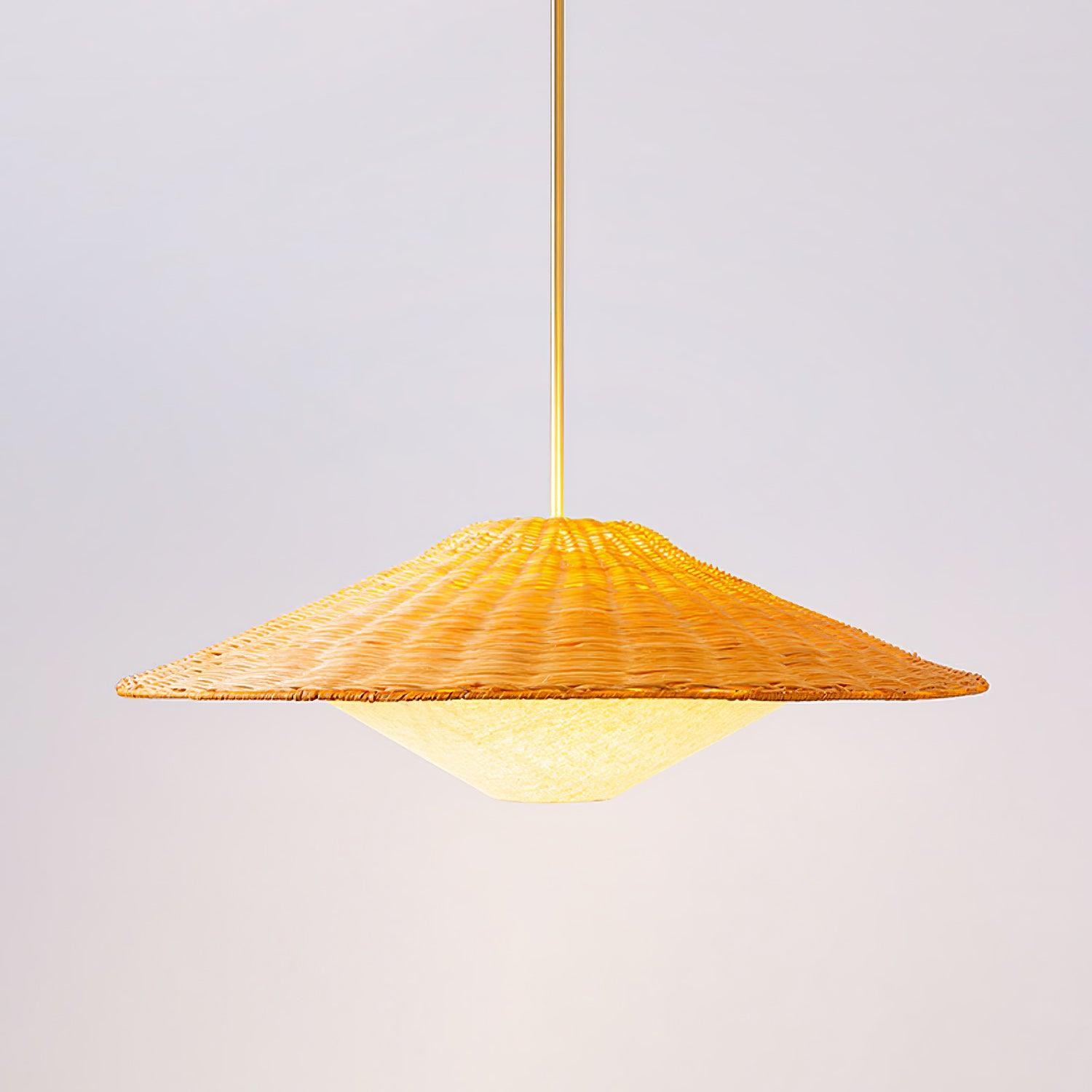 Rattan Hat Pendant Light Suitable For Living Room K612