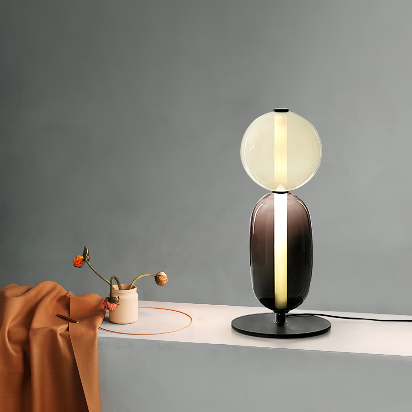 Nordic Minimalist Creative Luxury Gourd Glass Table Lamp K291
