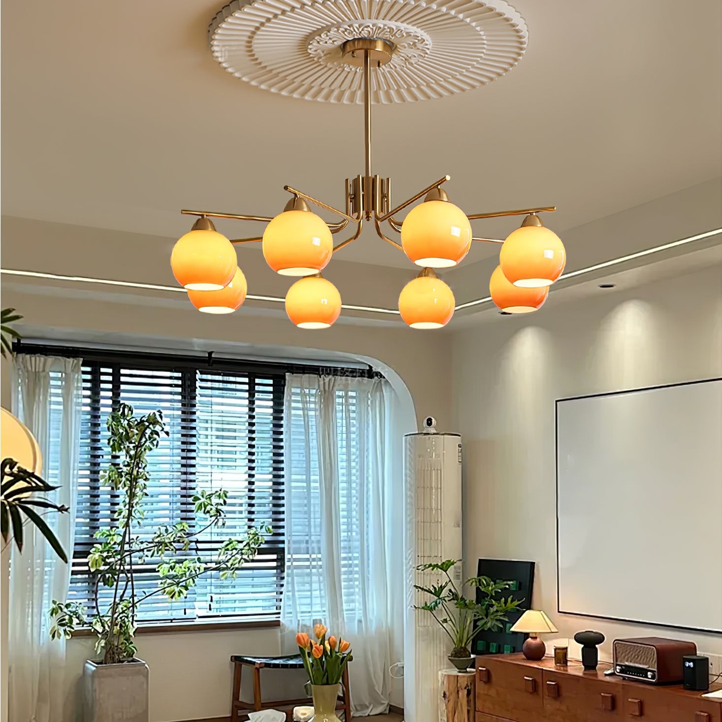 Creative Caramel Spherical Pendant Lamp K293