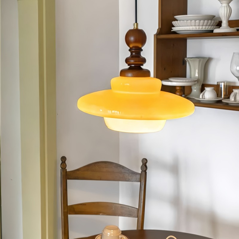 Medieval Cream Glass Pendant Lamp K319