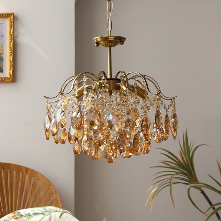 Vintage Sumptuous Teardrop Crystal Chandelier K1279