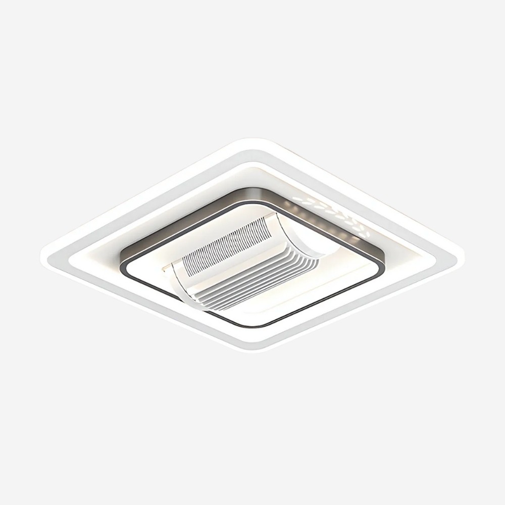 Modern LED Flat Quiet Bladeless Ceiling Fan LIght K1105
