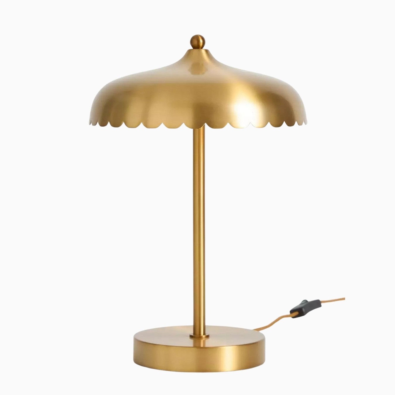 Rayla Scallop Metal Glass Task Lamp – Elegant Retro Table Lamp for Study K1425