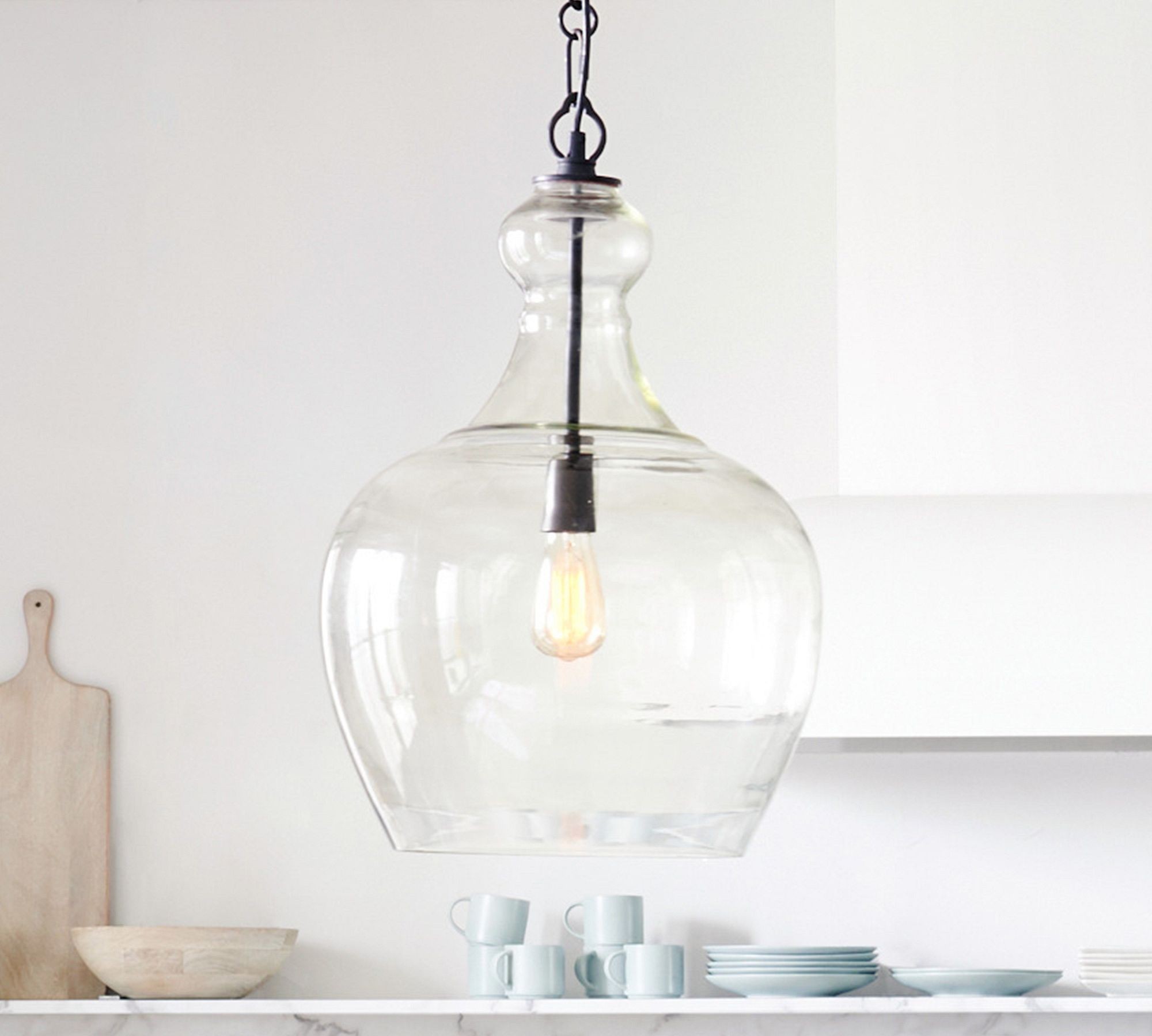 Lawson Glass Pendant Light - Recycled & Milk Glass with Bronze Accent K1342