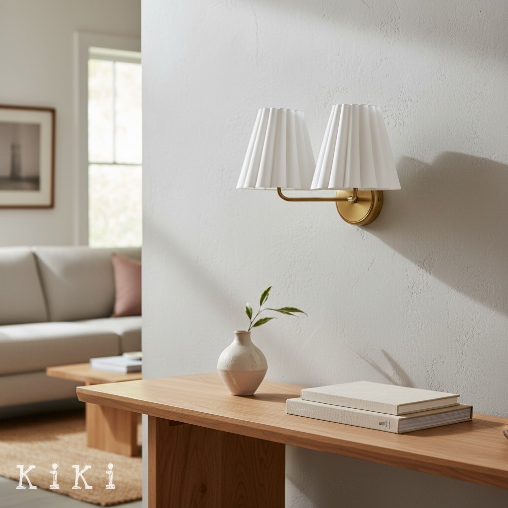 Ruffmeto Modern Pleated Wall Sconce - Decorative Lighting for Interior Spaces K2051